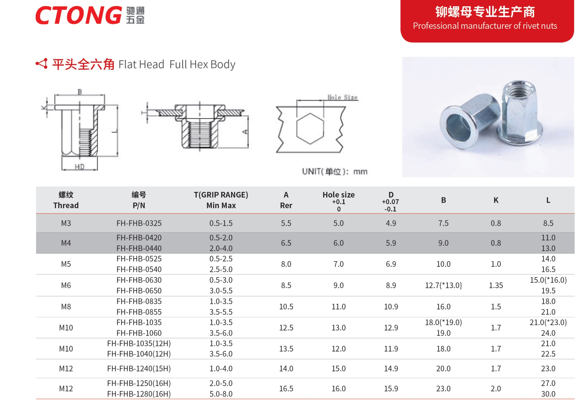 Ivet Nut Flat Head Hex Rivet Nut Post Anhui Chitong Hardware ivet-nut-flat-head-hex-rivet-nut-post-anhui-chitong-hardware